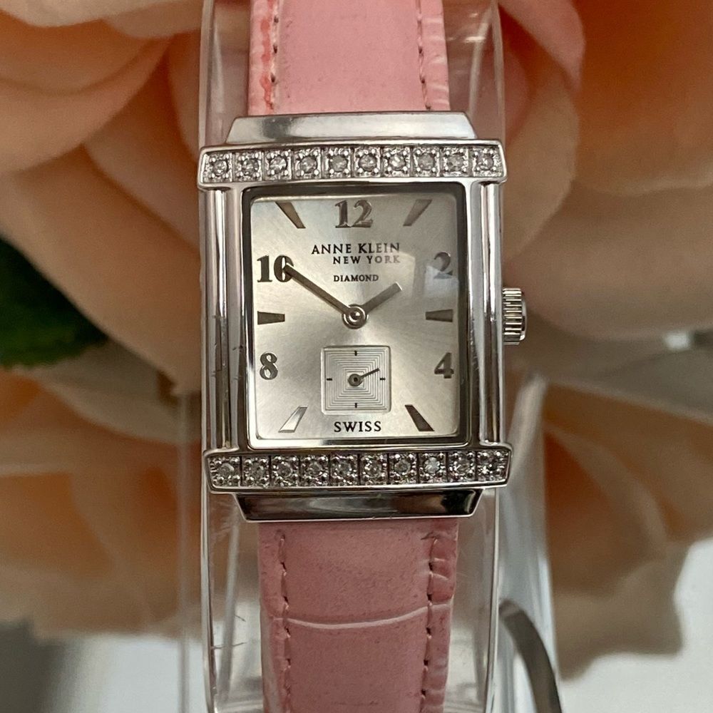 Anne Klein New York Swiss 20 Diamond Bezel Dress Watch with Sub-dial Second Hand - Picture 6 of 16